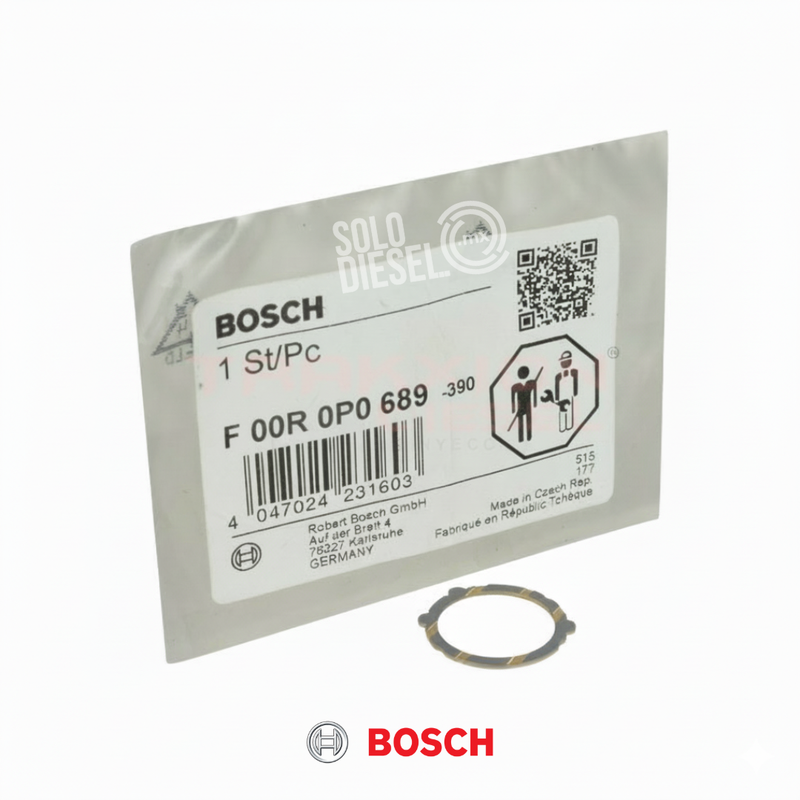 Anillo de Tope 1.95mm F00R0P0689 Bosch para Bomba Diésel CP3