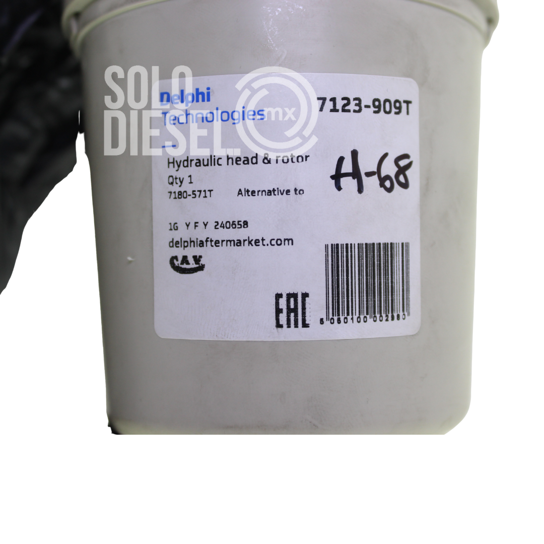 Cabezal y Rotor 908T | 7123-909T Delphi para Bomba DPA 6 Cilindros Motor Perkins
