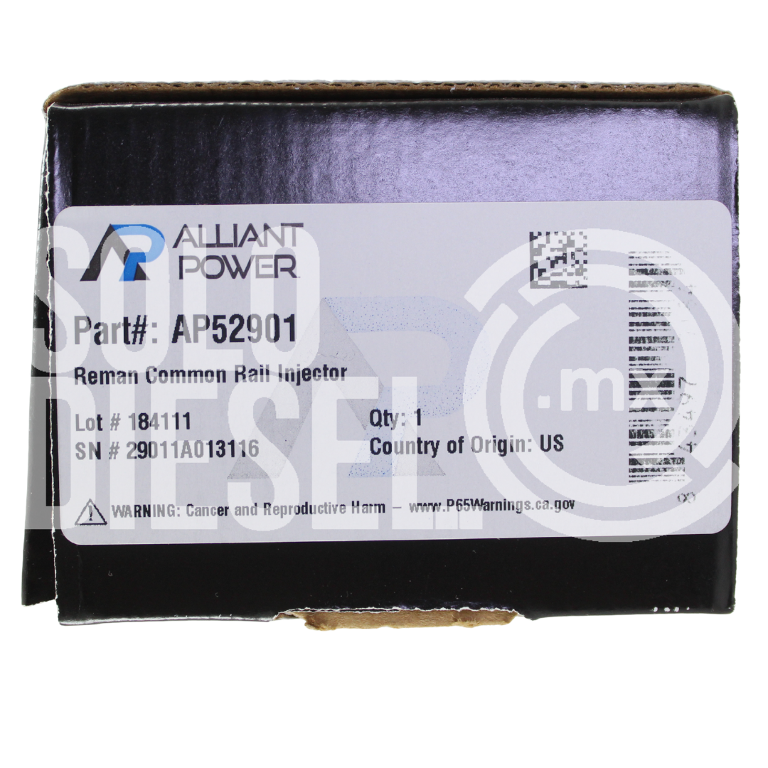 Inyector AP52901 Alliant Power - John Deere 4,5L 6,8L [Remanufacturado]