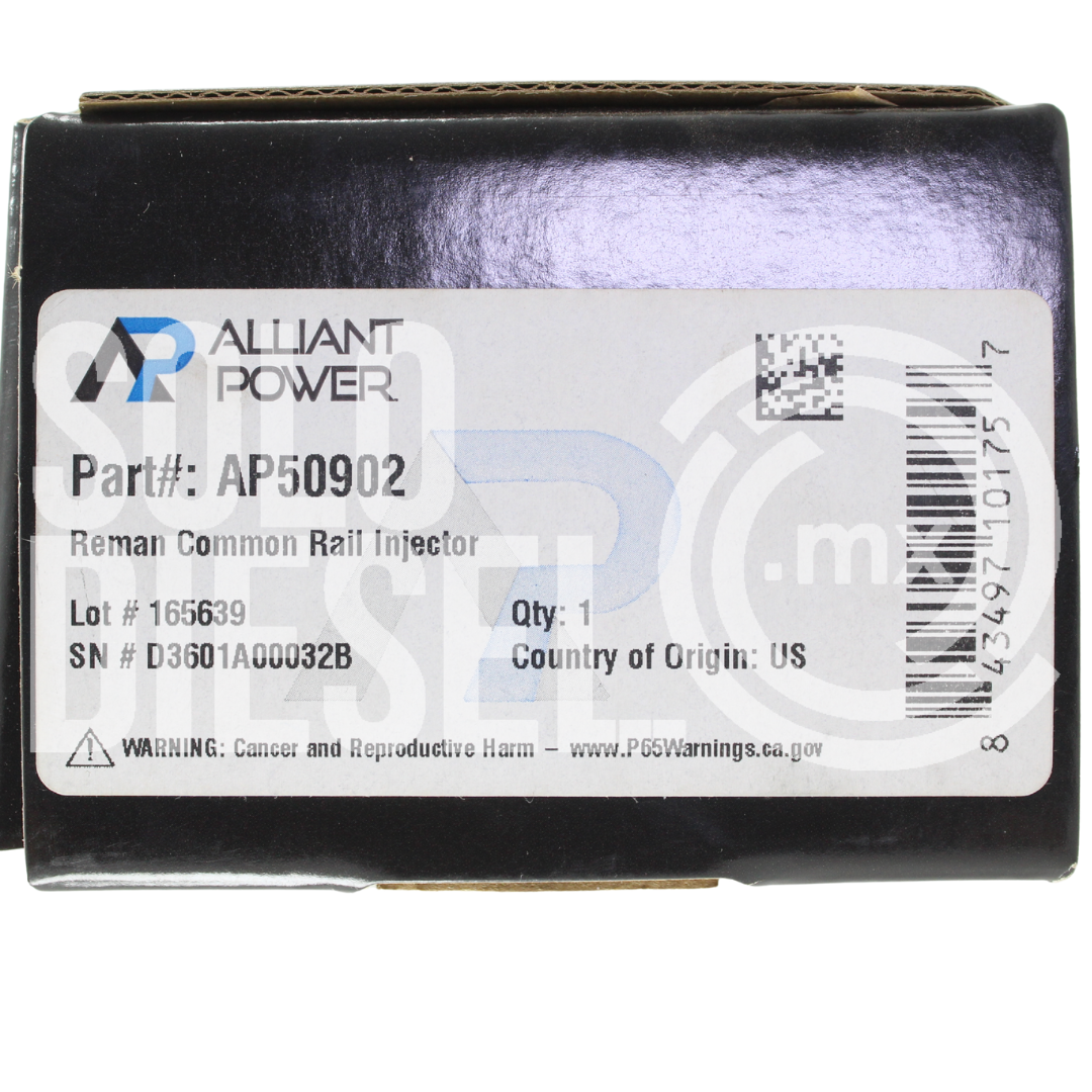 Inyector AP50902 Alliant Power Remanufacturado para Maquinaria John Deere