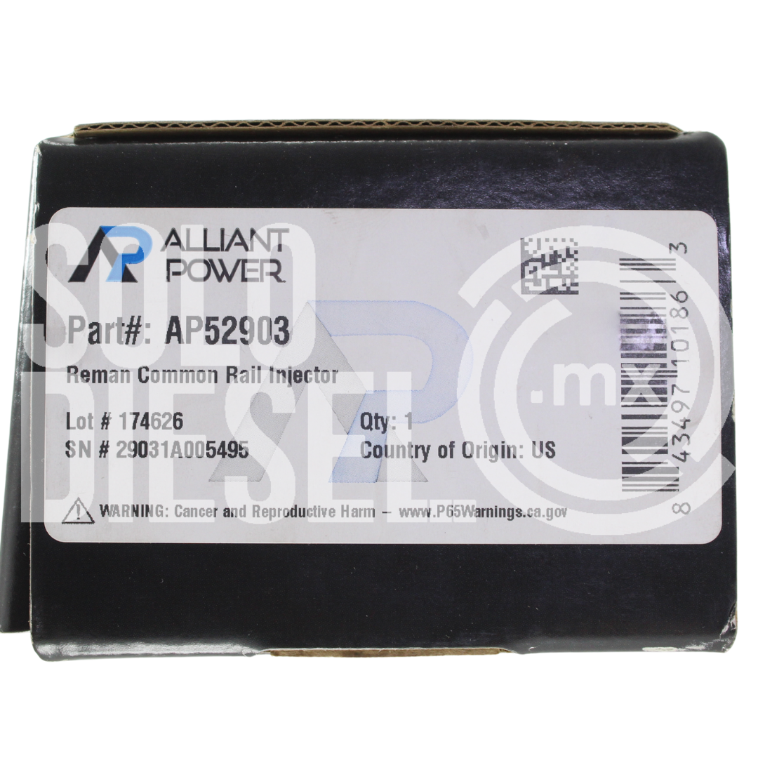 Inyector AP52903 Alliant Power Remanufacturado para Maquinaria John Deere