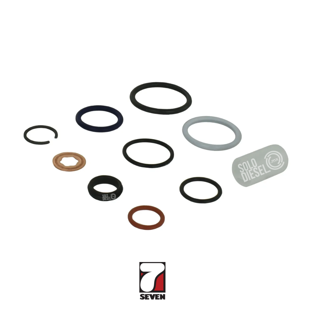 Kit de Juntas, Sellos y Ligas de Inyector Diésel 35690 Seven para 4.5 CF600 International, VT275 y MaxxForce5 Navistar 2006-2010