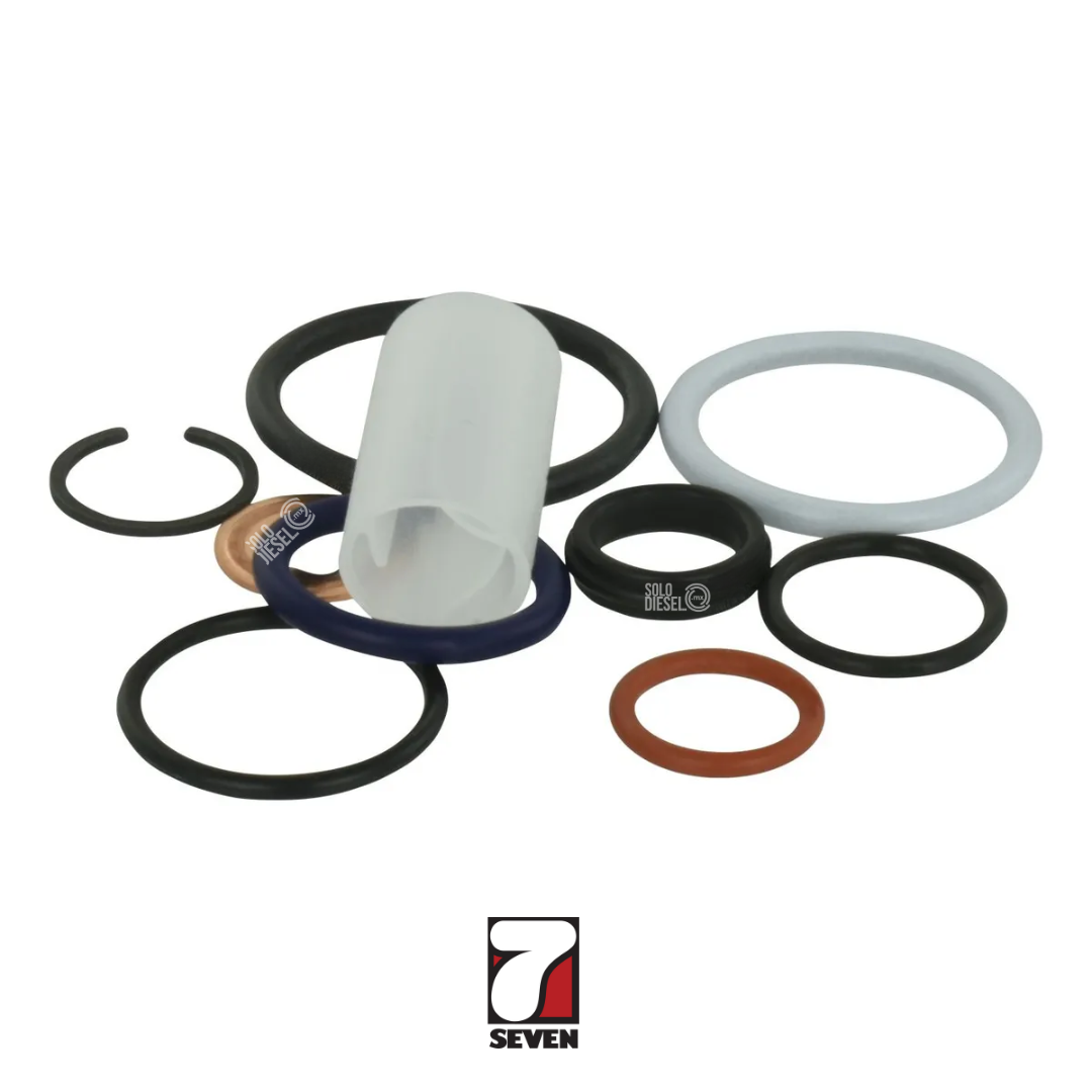 Kit de Juntas, Sellos y Ligas de Inyector Diésel 35690 Seven para 4.5 CF600 International, VT275 y MaxxForce5 Navistar 2006-2010