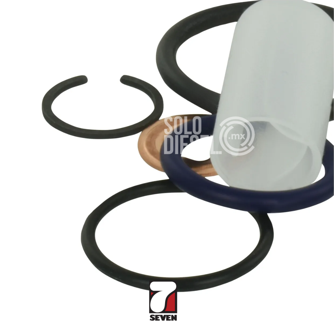 Kit de Juntas, Sellos y Ligas de Inyector Diésel 35690 Seven para 4.5 CF600 International, VT275 y MaxxForce5 Navistar 2006-2010