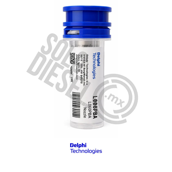 Tobera L060PBA Delphi para Inyector Diésel — Perkins 1004.40T / 1006.60T / Massey Ferguson / Case IH / JCB / Caterpillar