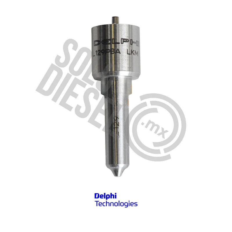 Tobera L129PBA Delphi para Inyector Diésel — Perkins 1104C / Caterpillar C4.4 / Massey Ferguson 5400-6400 / JCB