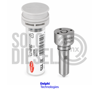 Tobera L214PBC Delphi para Inyector EUI E3 4 Pines — Volvo D12 / Autobús 7550 / FH12 / FM12 Euro 3