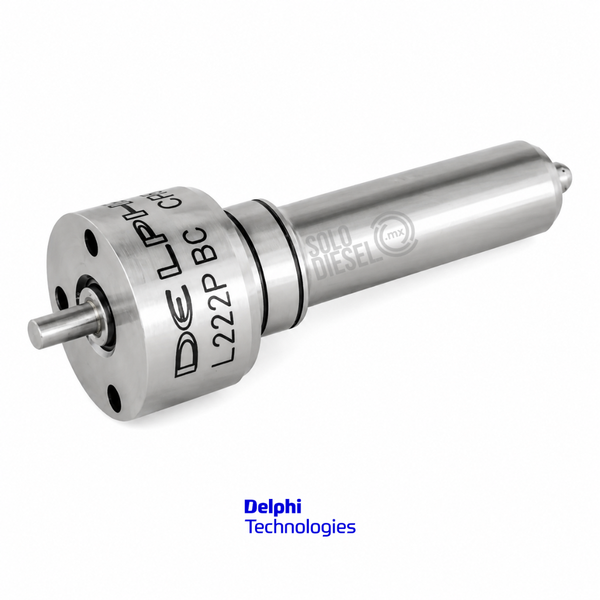 Tobera L222PBC Delphi para Inyector EUI E1 2 Pines — Volvo D12D / Autobús 9700 / FH12 / FM12 / NH12 Euro 3